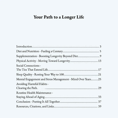 Eight Pillars of a Longer Life (e-book)